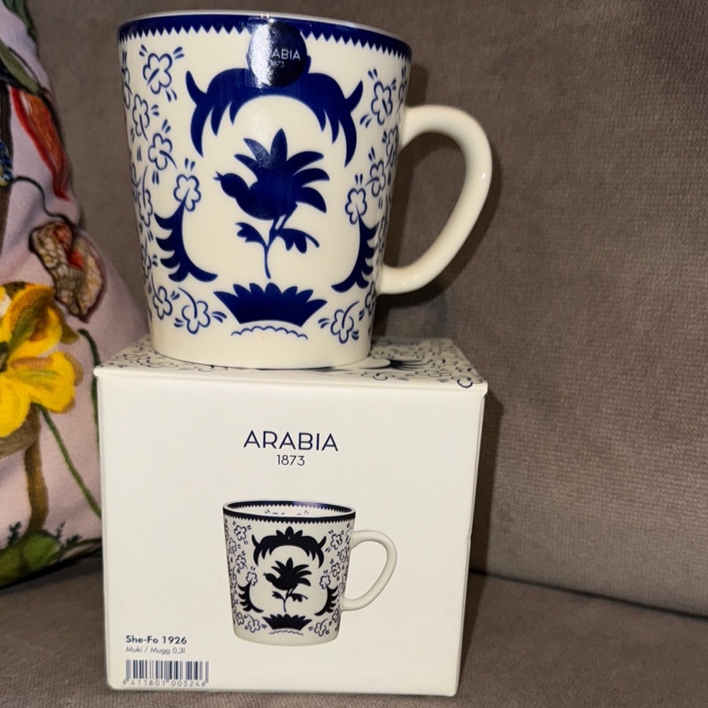 NWT Arabia Finland “She-Fo” 1926 mug